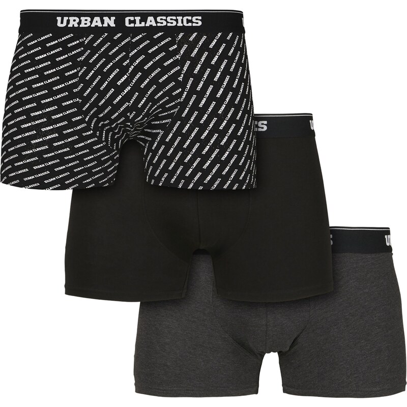 Urban Classics Боксерки тъмносиво / черно / бяло