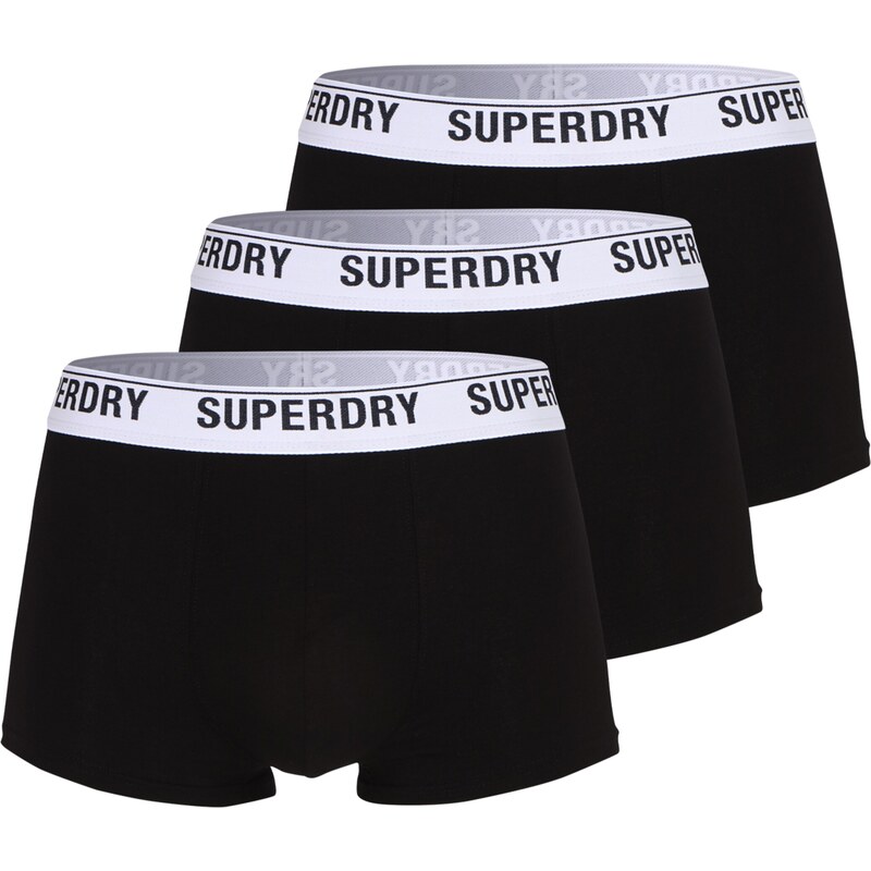 Superdry Боксерки черно / бяло
