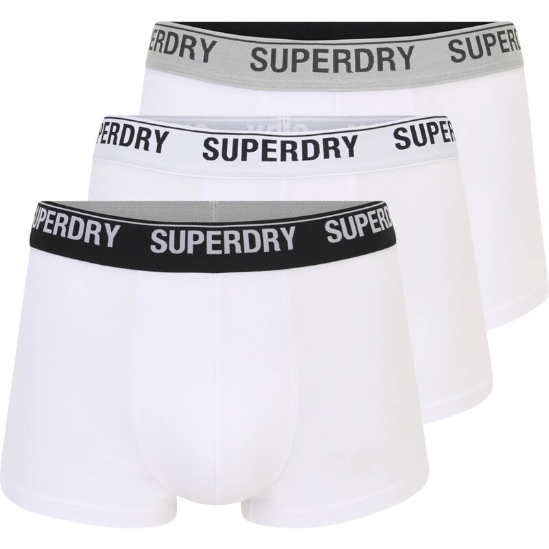Superdry Боксерки сиво / черно / бяло