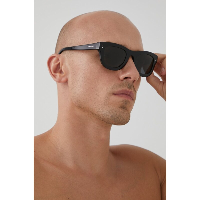 Слънчеви очила Burberry мъжки в черно