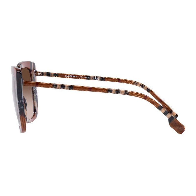 Слънчеви очила Burberry CAROLL дамски в кафяво 0BE4323