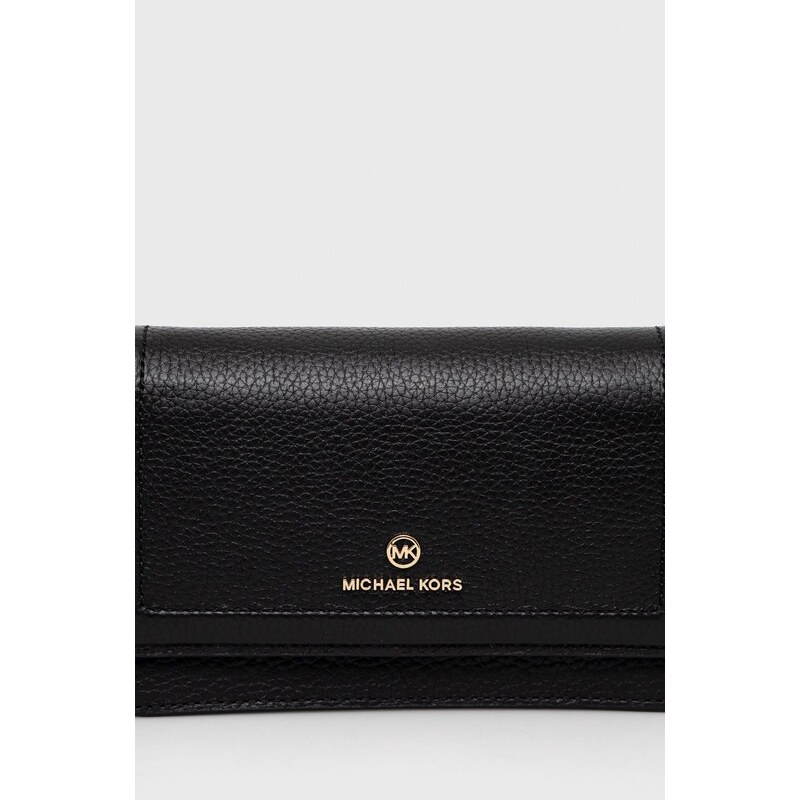 Кожен клъч MICHAEL Michael Kors в черно