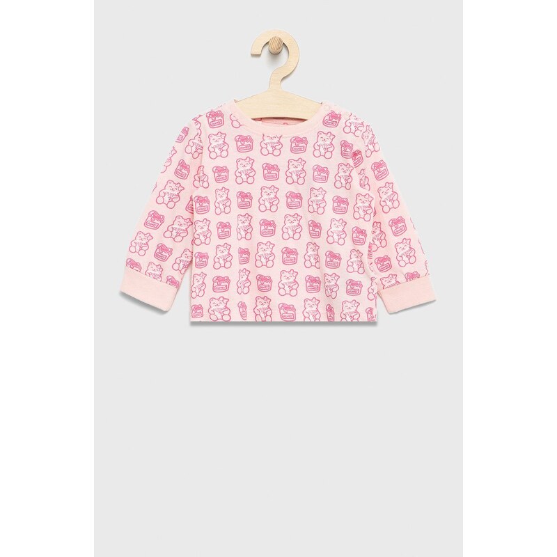 Детска пижама Guess в розово с принт