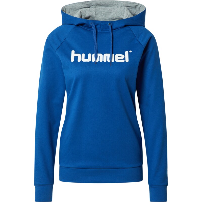 Hummel Спортен суитшърт с качулка синьо / бяло