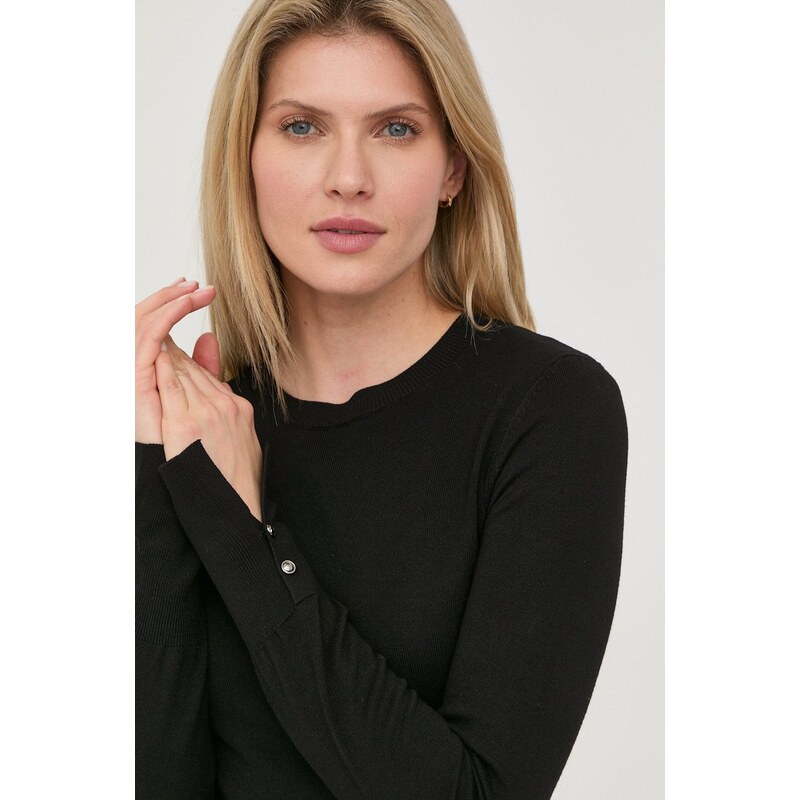 Пуловер Guess ELINOR дамски в черно от лека материя W2YR30 Z2V62