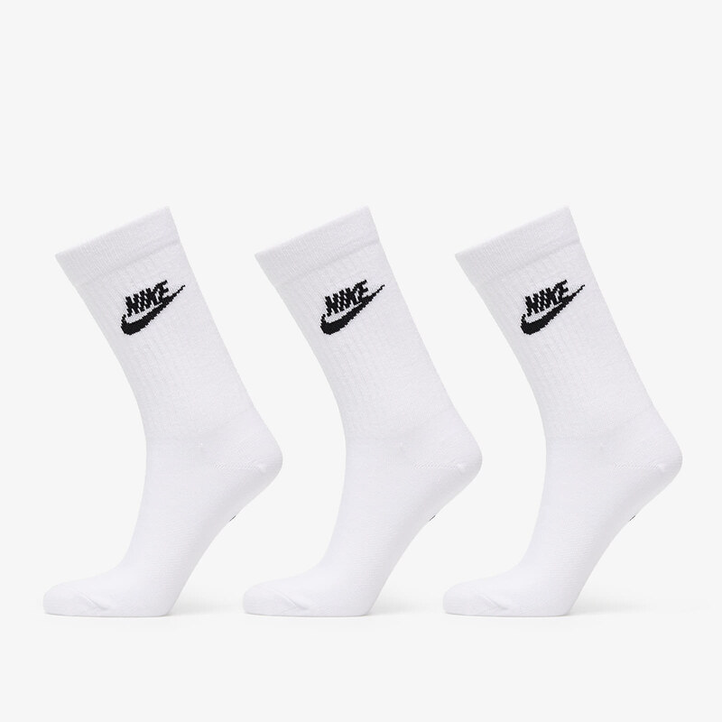 Чорапи Nike Sportswear Everyday Essential Crew Socks 3-Pack White/ Black S