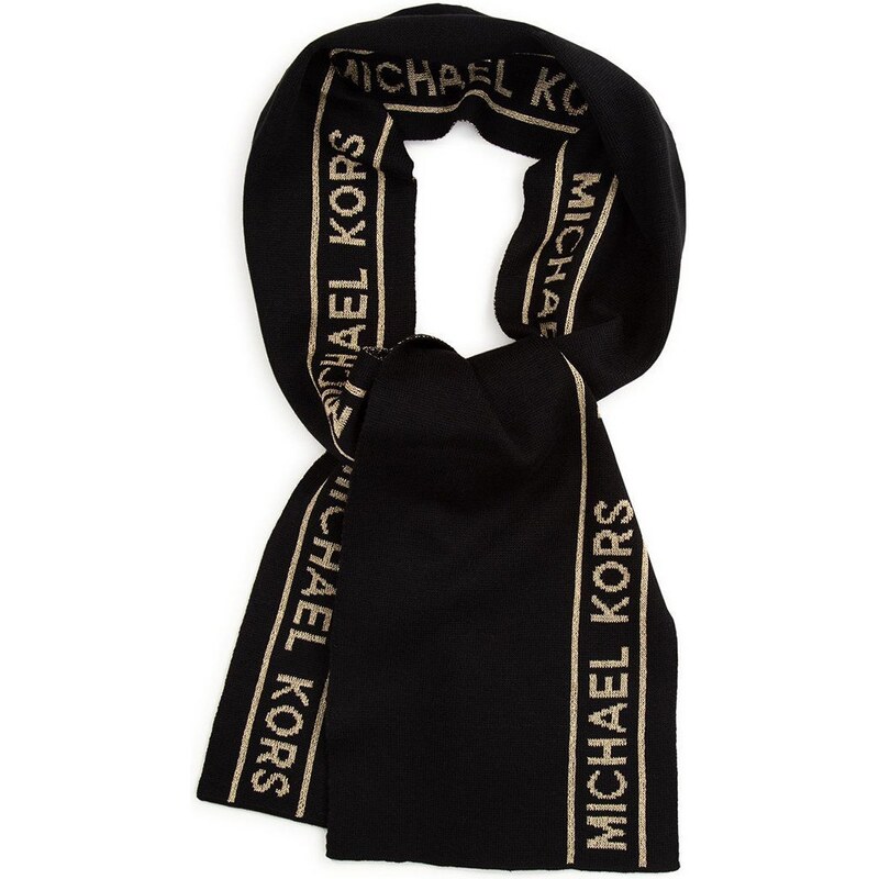Детски шал Michael Kors в черно с принт