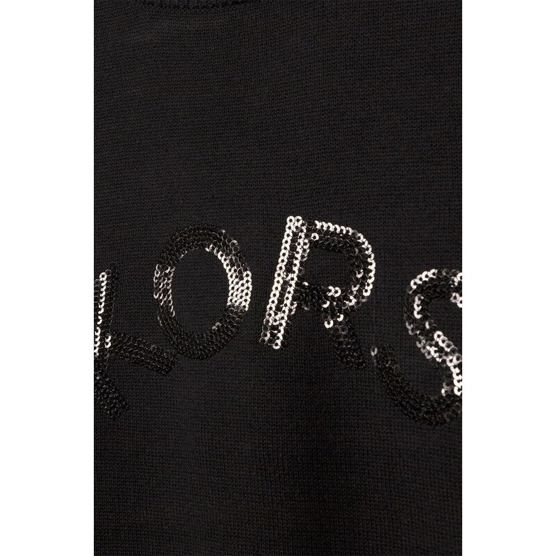 Детски пуловер Michael Kors в черно от лека материя