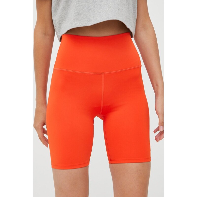 Къс панталон за трениране P.E Nation Rudimental в оранжево с изчистен дизайн с висока талия