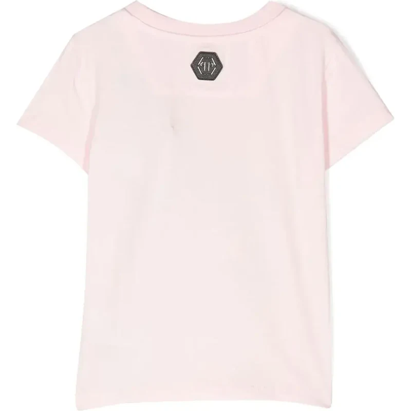 Philipp Plein Junior Teddy Bear Cotton T-Shirt - Pink