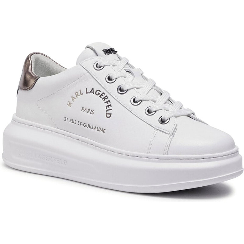 KARL LAGERFELD Sneakers Maison Karl Lace KL62538 01s-white lthr w/silver