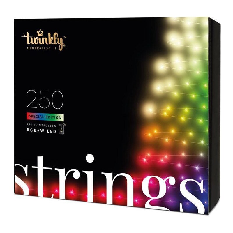 Twinkly Интелигентни лампички за коледна елха Strings 250 LED RGB + W 20mb
