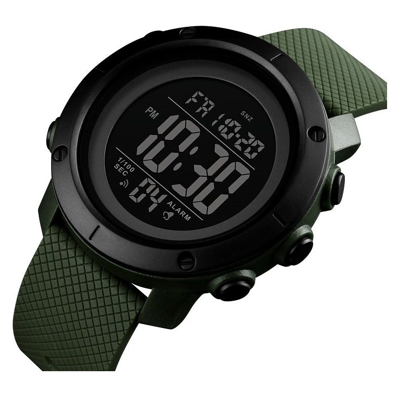 Спортен мъжки часовник SKMEI Fortitude, Дигитален, Хронограф, Зелен/Черен