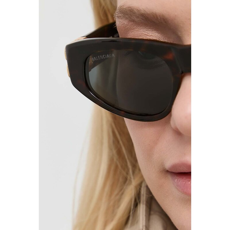 Слънчеви очила Balenciaga в кафяво