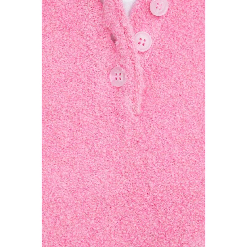 Вълнен пуловер Samsoe Samsoe дамски в розово