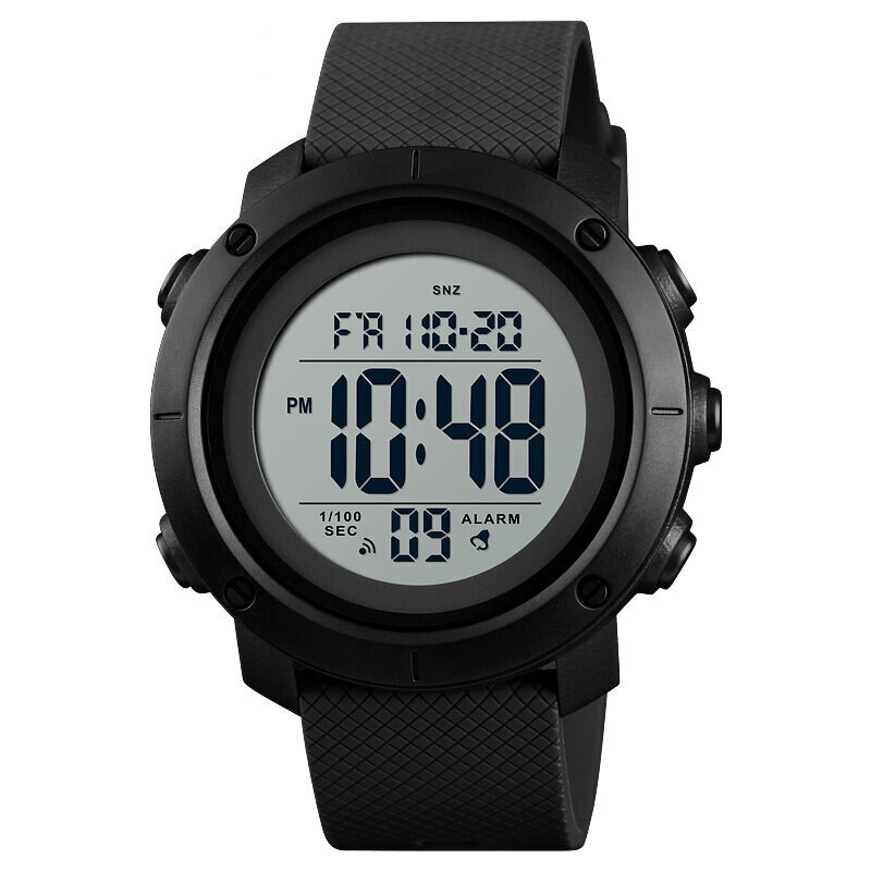 Спортен мъжки часовник SKMEI Fortitude, Дигитален, Хронограф, Черен / Бял