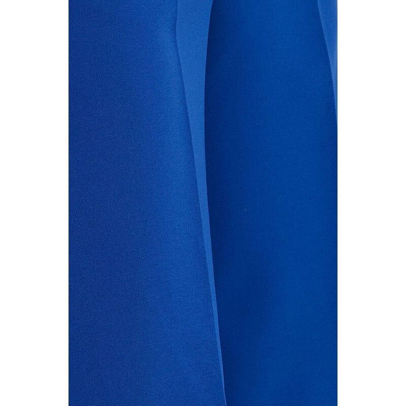 Къс панталон Red Valentino в синьо с изчистен дизайн с висока талия