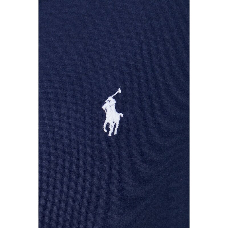 Памучна риза Polo Ralph Lauren мъжка в тъмносиньо със стандартна кройка с класическа яка