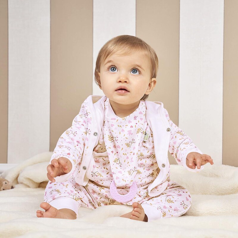 Памучно бебешко палтенце Bio Baby с ушички за момичета