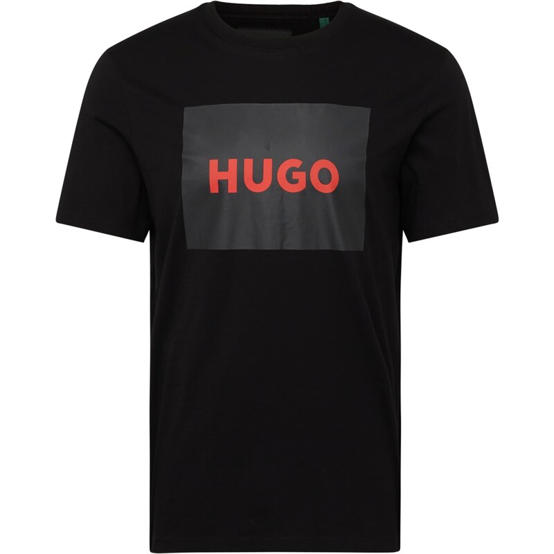 HUGO Red Тениска 'Dulive222' червено / черно