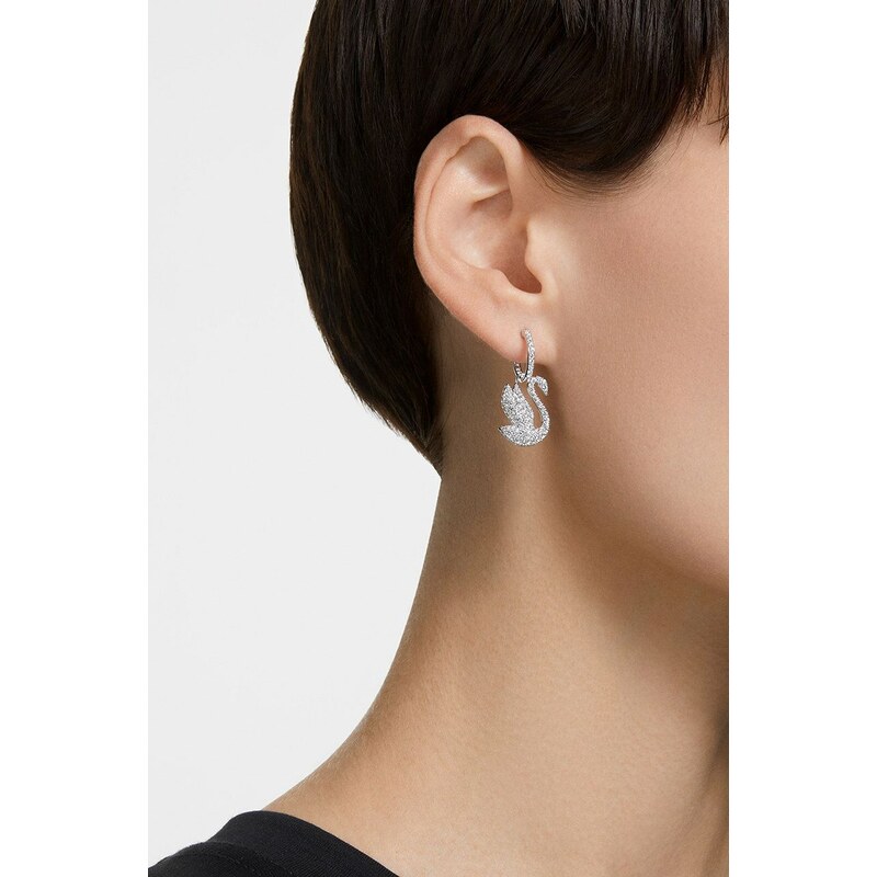 Обици Swarovski 5647545 ICONIC SWAN - GLAMI.bg
