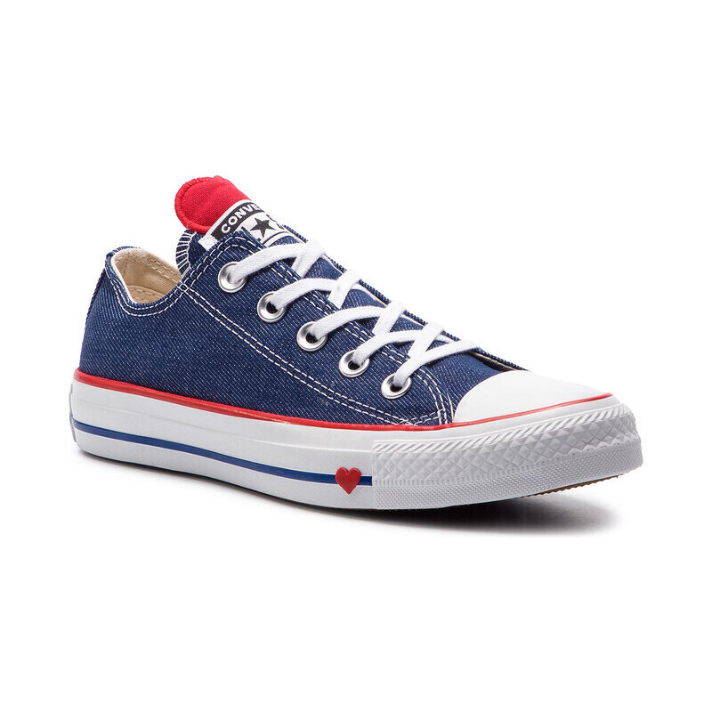 Converse Ctas Ox 163308C Indigo Enamel Red White GLAMI.bg