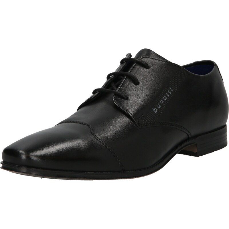 bugatti Обувки с връзки 'Morino' сиво / черно