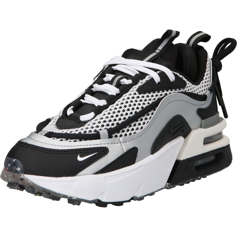 Nike Sportswear Ниски маратонки 'Furyosa' черно / сребърно / бяло