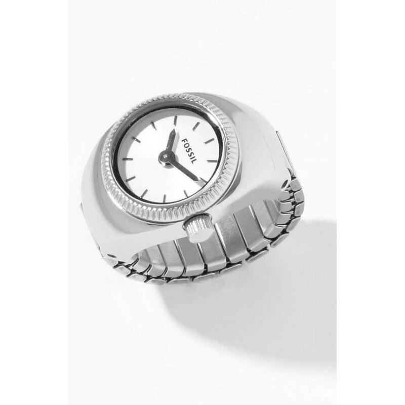 Часовник с формата на пръстен Fossil дамски в сребристо