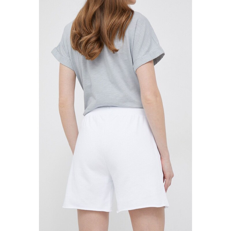 Къс панталон Blauer в бяло с изчистен дизайн с висока талия