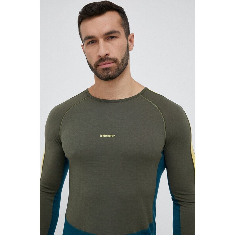 Функционална блуза с дълги ръкави Icebreaker ZoneKnit 200 в зелено