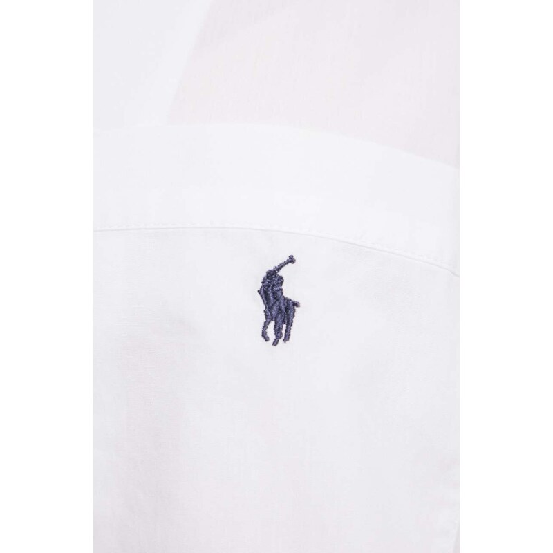 Памучна пижама Polo Ralph Lauren в бяло от памук 4P8010