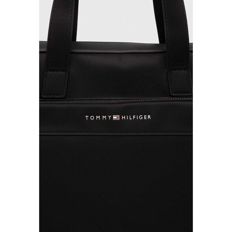 Калъф за лаптоп Tommy Hilfiger в черно