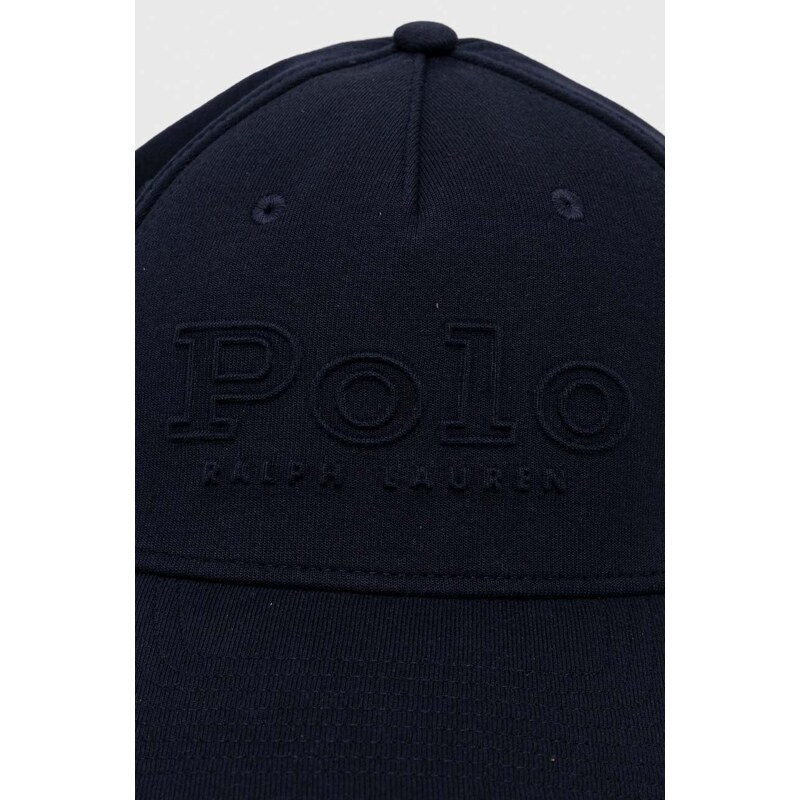 Шапка с козирка Polo Ralph Lauren в тъмносиньо с изчистен дизайн