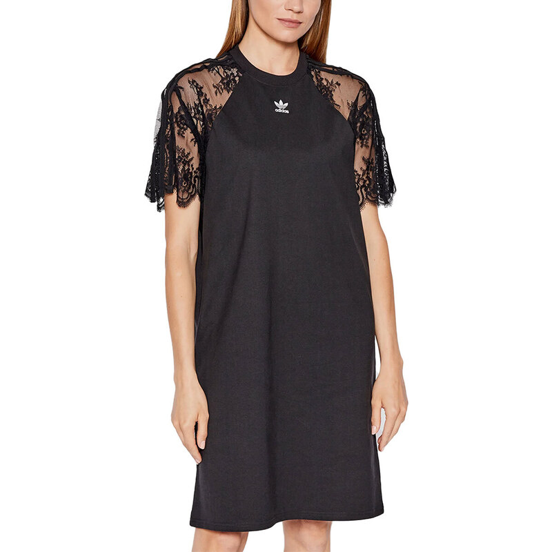 ADIDAS Adicolor Classics Lace Tee Dress Black - GLAMI.bg