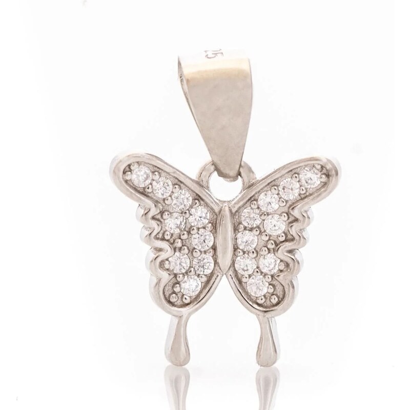 Marilyn Сребърна висулка - Блестяща пеперуда