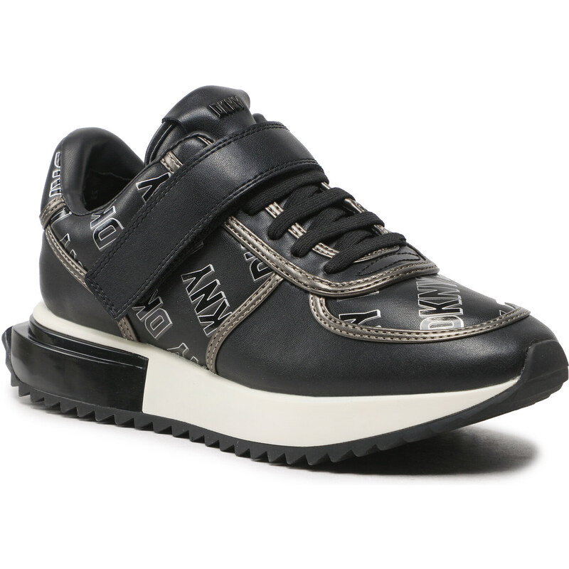 DKNY Pamm Lace Up Sneaker Black/White