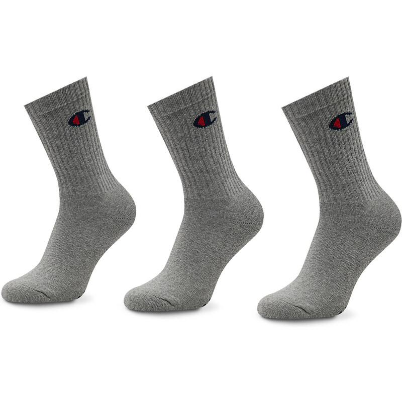 Комплект 3 чифта дълги чорапи мъжки Champion U24558 EM010 Oxgm/Oxgm/Oxgm