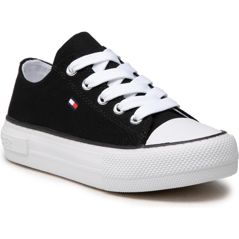 Кецове Tommy Hilfiger Low Cut Lace-Up Sneaker T3A4-32118-0890 M Black 999
