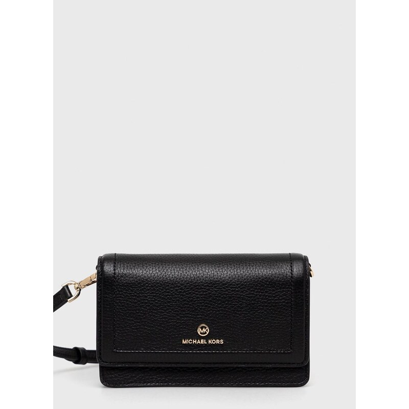 Кожен клъч MICHAEL Michael Kors в черно