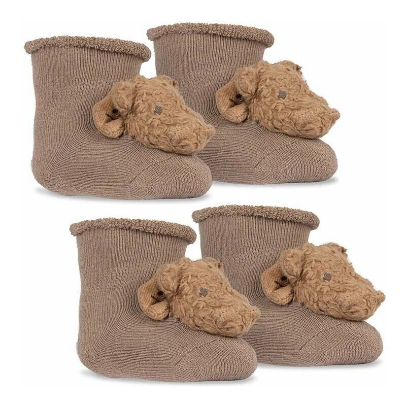 Бебешки чорапи Konges Sløjd (2 броя) в бежово