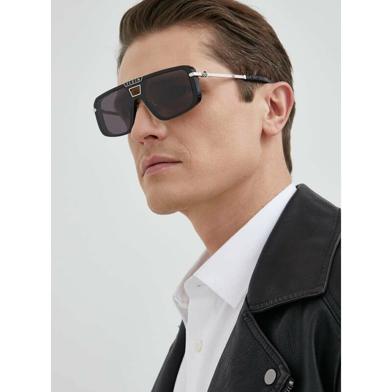 Слънчеви очила Philipp Plein в черно