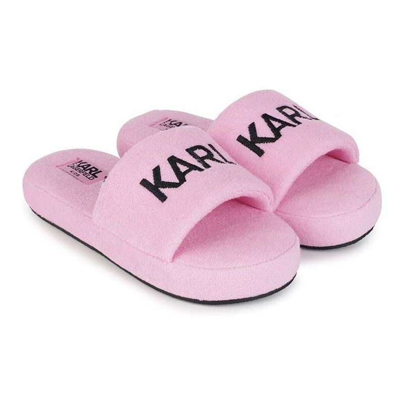 Детски чехли Karl Lagerfeld в розово