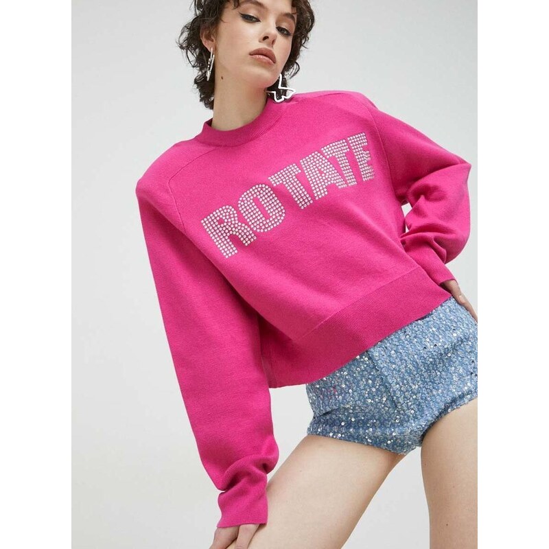 Пуловер с кашмир Rotate в розово