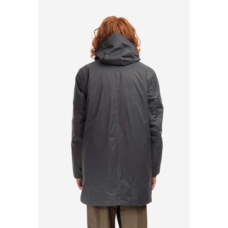 Яке Rains Padded Nylon Coat 15480 SLATE в сиво с преходна изолация