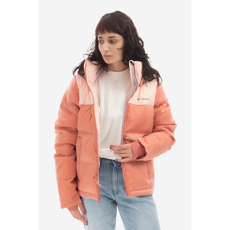 Пухено яке Columbia Bulo Point Down Jacket в оранжево със зимна