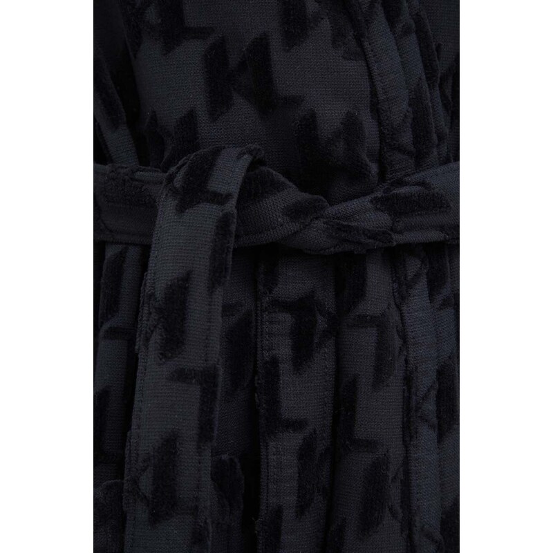 Памучен халат Karl Lagerfeld в черно
