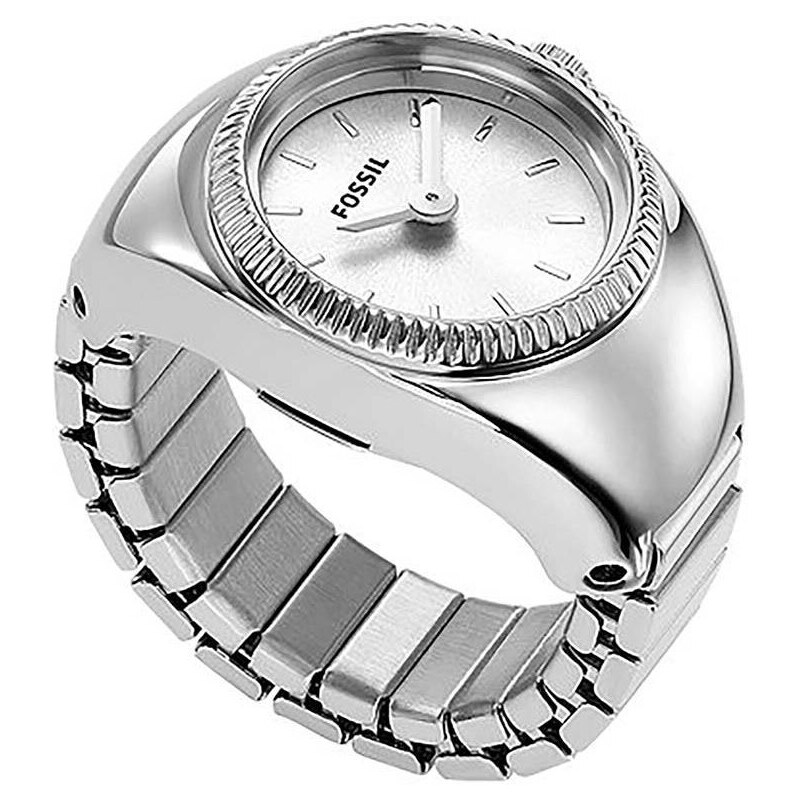 Часовник с формата на пръстен Fossil дамски в сребристо