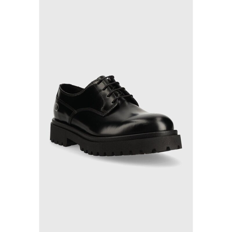 Кожени половинки обувки Karl Lagerfeld KONTEST в черно KL12423