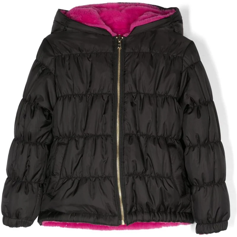 Sonia Rykiel Enfant Girls Silver Puffer Jacket & Pink Jogger Pants